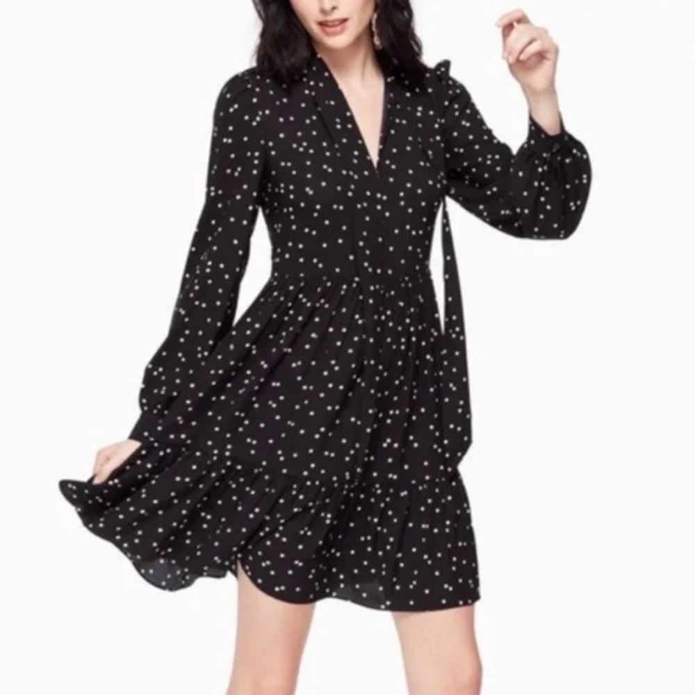 Kate Spade Black and White Star Print Dress